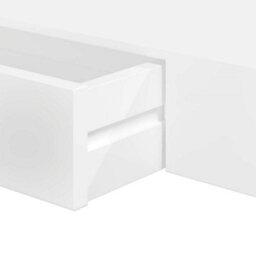 Vidaxl White Mdf Floating Wall Display Shelf 1 Drawer Book/dvd Storage - thumbnail 8