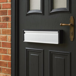 "UAP Limited Uap Slimline 12"" Silver Finish Amluminium Letterplate- Internal & External Letter Box For Upvc, Composite & Wooden 40-80mm Doors" - thumbnail 2
