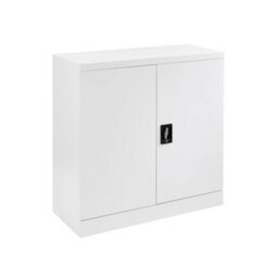 White Metal Storage Cabinet 80X40X90Cm 2 Door Lockable 2 Shelf - thumbnail 4
