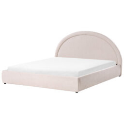 Beliani Ottoman Bed Fabric Mouzon 180 X 200 Cm (Eu Super King) Light Beige - thumbnail 5
