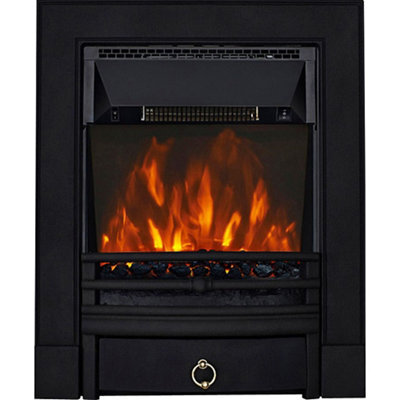 Focal Point Soho 2Kw Cast Iron Effect Inset Electric Fire (H)59.6Cm (W)48.5Cm (D)15.4Cm - image 1