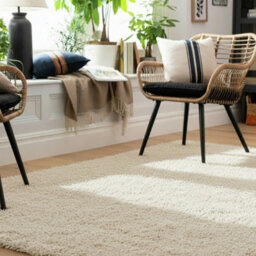 Loomed Kukoon Nore Cream Shaggy Soft Area Rug Living Room - 380 X 280Cm - thumbnail 1