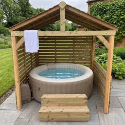 Edecks The Atlas Privacy Hot Tub Classic Outdoor Gazebo 2400mm X 2400mm - Bolt Down Anchors (2.1M Posts) - thumbnail 2