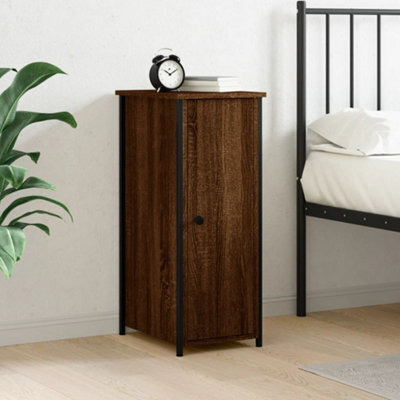 Berkfield Bedside Cabinet Brown Oak 32X42X80 Cm Engineered Wood - image 1