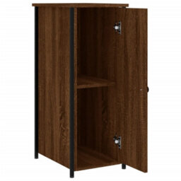Berkfield Bedside Cabinet Brown Oak 32X42X80 Cm Engineered Wood - thumbnail 6