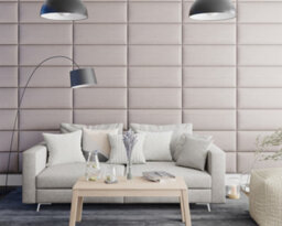 Aspire Easymount Wall Mounted Upholstered Panels, Modular Diy Headboard In Eire Linen Fabric, Off White (Pack Of 2) - thumbnail 2