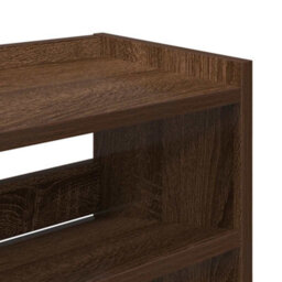 Berkfield Shoe Rack Brown Oak 80X25X81 Cm Engineered Wood - thumbnail 7