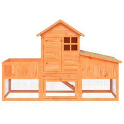 Walplus Rabbit Hutch Brown 170X63X113 Cm Solid Wood Pine - thumbnail 4