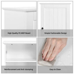 White Bathroom Wall Medicine Cabinet - thumbnail 2