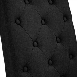 Yaheetech Set Of 2 Black Fabric Upholstered Dining Chairs With High Back - thumbnail 9