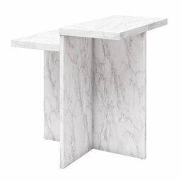 Dorel Home Brielle Accent Table White Faux Marble - thumbnail 7