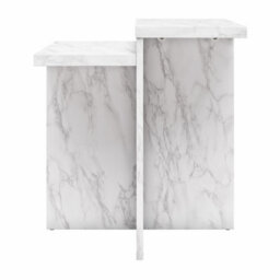 Dorel Home Brielle Accent Table White Faux Marble - thumbnail 5
