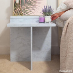 Dorel Home Brielle Accent Table White Faux Marble - thumbnail 4