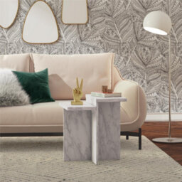 Dorel Home Brielle Accent Table White Faux Marble - thumbnail 3