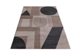 Stratus Interiors Nirvana Large Living Room Rug - Cream / Beige / Dark Grey / Brown - Large - thumbnail 1