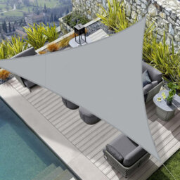 Grey 3X3X3M Triangular Shade Sail 95% Uv Protection Waterproof - thumbnail 1