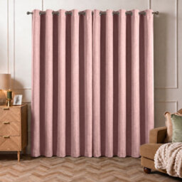 Aspire Homeware Blush Pink Linen 100% Blackout Curtain-Thermal Insulated Eyelet Room Darkening Curtain Pair (W)168Cmx(D)183Cm - thumbnail 9