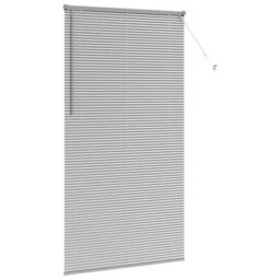 Berkfield Window Blind With Curtains Manual Silver Aluminium - thumbnail 5