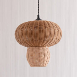 Valuelights Portobello Natural Rattan Mushroom Easy Fit Ceiling Lamp Shade (D)30Cm - thumbnail 3