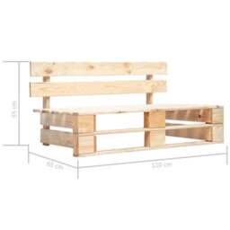 Walplus Garden Pallet Bench Wooden Seater Outdoor Furniture - thumbnail 5
