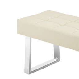 Furniture in Fashion Austin Small Faux Leather Dining Bench In Cream - thumbnail 7