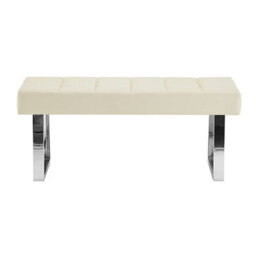Furniture in Fashion Austin Small Faux Leather Dining Bench In Cream - thumbnail 5