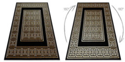 RugsX Carpet Allure 1968 Greek Key, Frame - Structural, Stylish, Glamour Black Gold 140X190 Cm - thumbnail 3