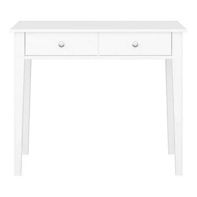 Valenca Satin White Painted 2 Drawer Dressing Table (H)765mm (W)1000mm (D)450mm - image 1