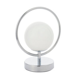 Anson Lighting Shalo Chrome With Opal Glass Shade Trendy 1 Light Table Light - thumbnail 6