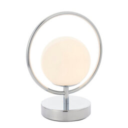 Anson Lighting Shalo Chrome With Opal Glass Shade Trendy 1 Light Table Light - thumbnail 2