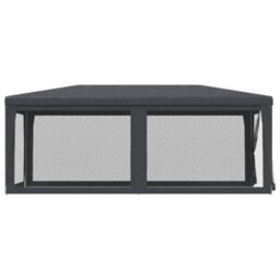 Berkfield Party Tent With 6 Mesh Sidewalls Anthracite 3X6 M Hdpe - thumbnail 4