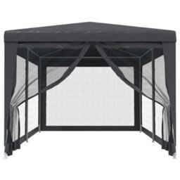 Berkfield Party Tent With 6 Mesh Sidewalls Anthracite 3X6 M Hdpe - thumbnail 3