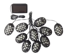 Smart Solar Flaming Lantern Solar-Powered Orange 10 Led Outdoor String Lights - thumbnail 2