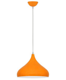 Long Life Lamps Company Modern Ceiling Pendant Light Orange Metal Dome Lamp Shade M0078 - thumbnail 3
