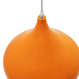 Long Life Lamps Company Modern Ceiling Pendant Light Orange Metal Dome Lamp Shade M0078 - thumbnail 5