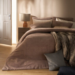 Ohs Teddy Duvet Cover With Pillow Case Bedding Set, Mink - Double - thumbnail 5