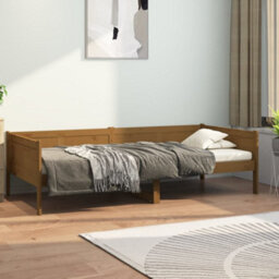 Vidaxl Day Bed Without Mattress Honey Brown Solid Wood Pine 90X190 Cm Single