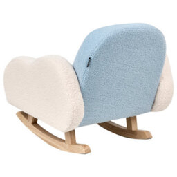 Wyld And Coco Cloudnest Kids Rocking Chair Light Blue Boucle, Indoor Nursery And Playroom Seating, W54 X D54 X H52Cm - thumbnail 6