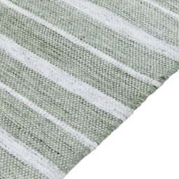 Wyld And Coco Recycled Green Stripe Area Rug 80 X 150 Cm - Handwoven, Indoor/outdoor - thumbnail 5