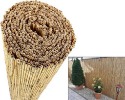 Prime Plus 1.5M X 5M Extra Thick Natural Bamboo Peeled Reed Fence Outdoor Garden - thumbnail 3