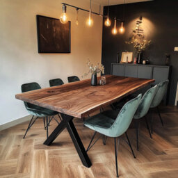 Ashford Blake Solid Walnut Dining Table - Chunky X Legs - thumbnail 1