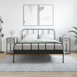 Berkfield Bedside Cabinets 2 Pcs Grey Sonoma 30X60X60 Cm Engineered Wood - thumbnail 1