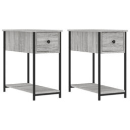 Berkfield Bedside Cabinets 2 Pcs Grey Sonoma 30X60X60 Cm Engineered Wood - thumbnail 2