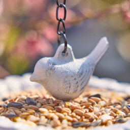 Dibor Vintage Style Cast Iron Hanging Flower Garden Bird Feeder - thumbnail 4