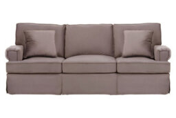 Orsina Three Seat Mink Velvet Sofa, Plush Mink Velvet Upholstery With Wooden Base And Key Style Padded Arms - thumbnail 5
