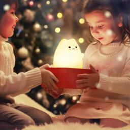 Amorly Silicone Cat Night Light,rechargeable Tap Controlled 7 Color Dimmable Led Lamp, Portable Baby Nightlight For Nursery Bedroom Gifts - thumbnail 3