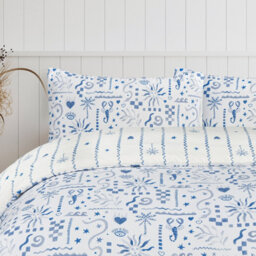 Smart Living Luxury Soft Reversible Holiday Postcard Duvet Cover & Pillowcases - thumbnail 4