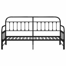 Berkfield Daybed Frame With Trundle Black 80X200 Cm Steel - thumbnail 6