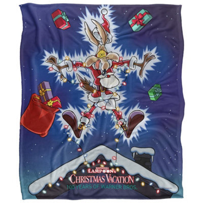Warner Bros Christmas Vacation Silky Wile E Coyote Supersoft Blanket Multicoloured (152Cm X 127Cm) - image 1