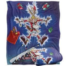 Warner Bros Christmas Vacation Silky Wile E Coyote Supersoft Blanket Multicoloured (152Cm X 127Cm) - thumbnail 2